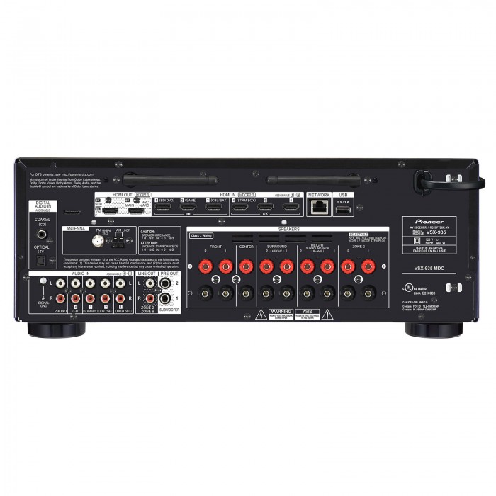 VSX-935 Pioneer connectiques